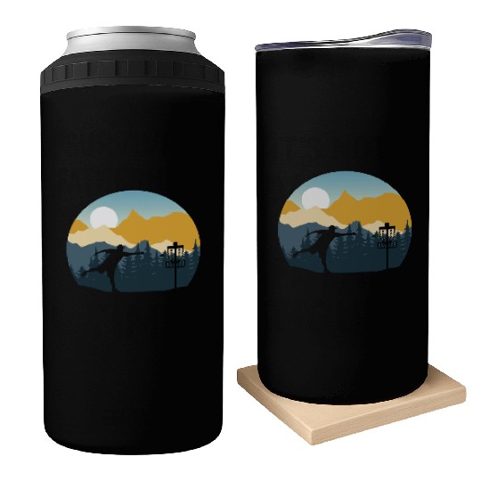 Disc Golf - Disc Golfing Player Ultimate Frisbee Can Coolers