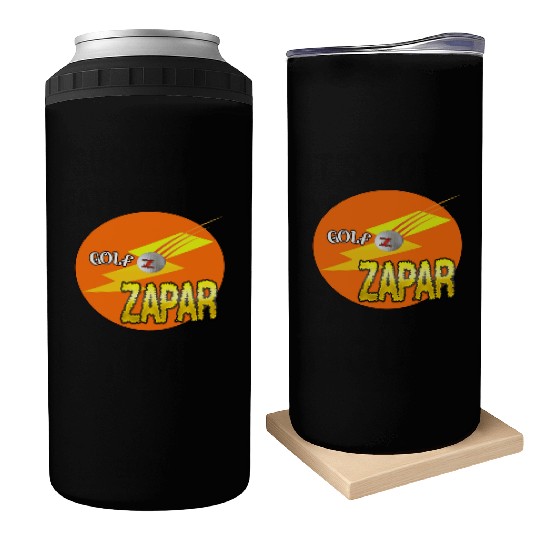 Zapar Orange and Yellow Golf Logo Can Coolers