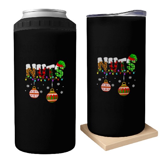 Funny Chest Nuts Couples Christmas Chestnuts Xmas Can Coolers