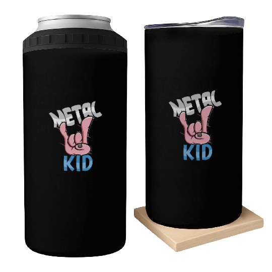 Rock Sign Rock Hand Metal Kid Music Lover Rocker Can Coolers