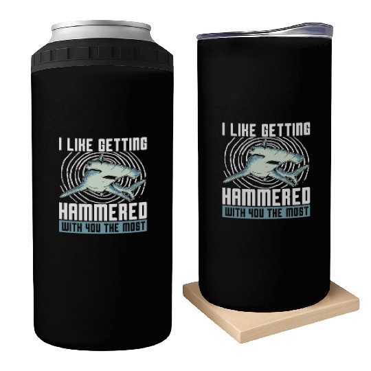 Marine Biology I Like Getting Hammered Underwater Can Coolers