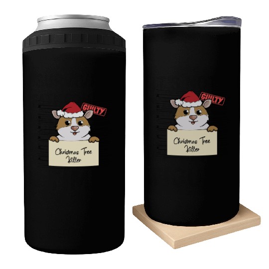 Guinea pig christmas funny prison Can Coolers