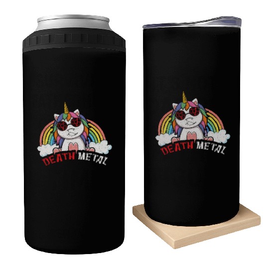 Satan Rainbow Unicorn Love Metal Music Heavy Rock Can Coolers