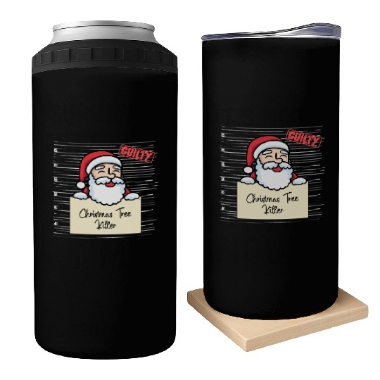 Santa Claus christmas funny prison Can Coolers