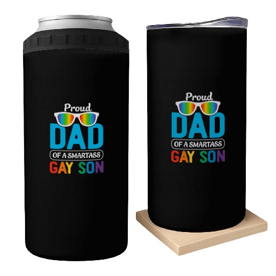 Proud Dad Of A Smartass Gay Son Can Coolers