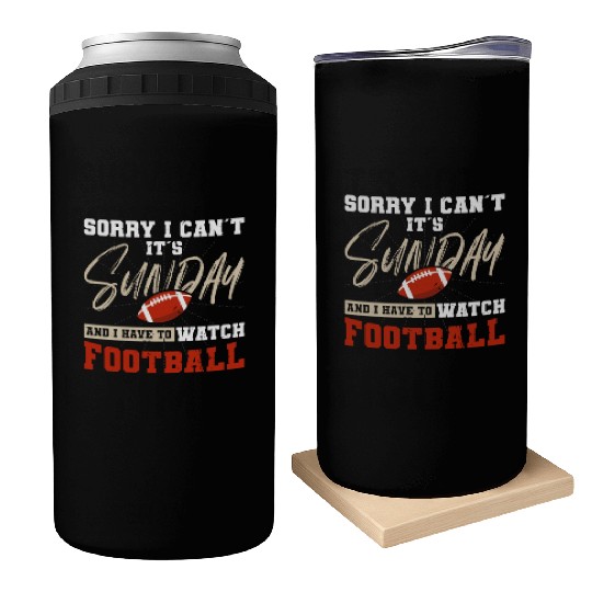 American Football Sunday Football Player Sport Fan Can Coolers