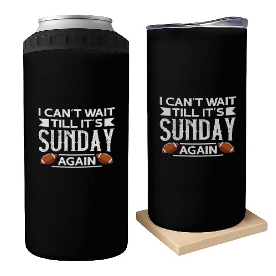American Football Sunday Football Player Sport Fan Can Coolers