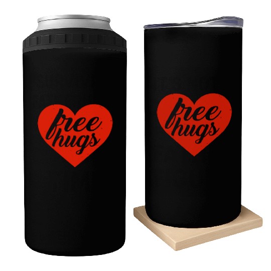 free hugs valentines day Can Coolers