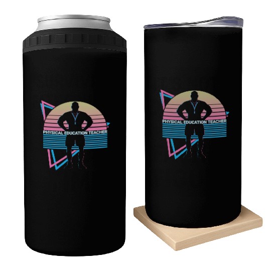 Physical Education Teacher PE Teacher Retro Can Coolers