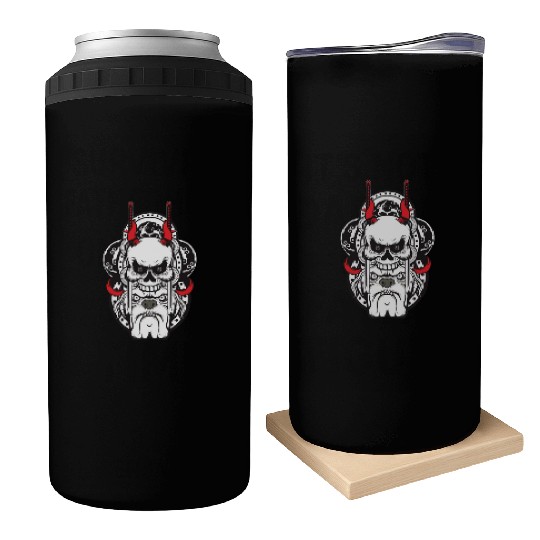 dog skull demon Can Coolers