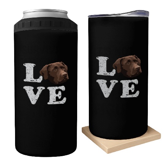 I Love My Chocolate Lab Labrador Retriever Dog Can Coolers