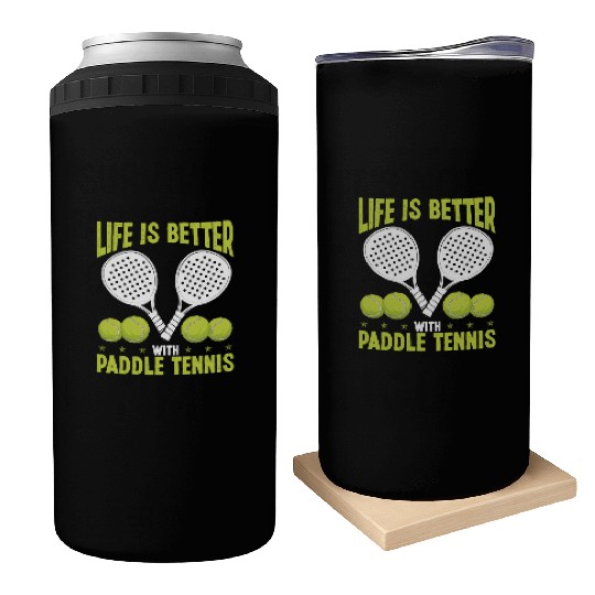 Paddle Tennis Player Match Life is better with Can Coolers