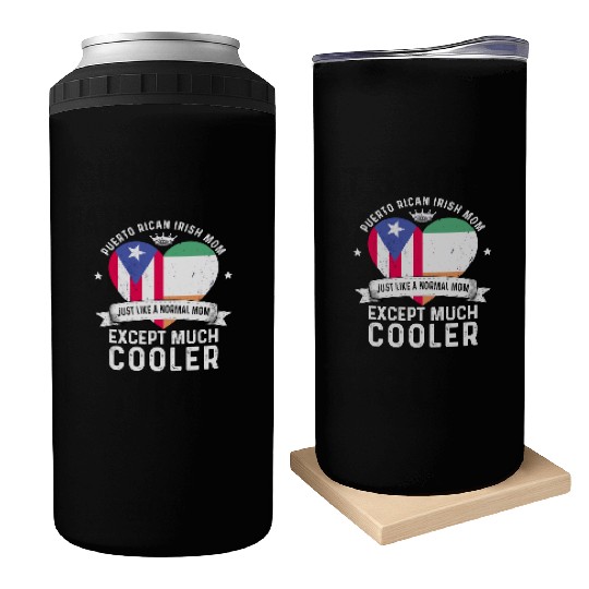 Puerto Rico Flag Ireland Mom Mothers Day Women Can Coolers