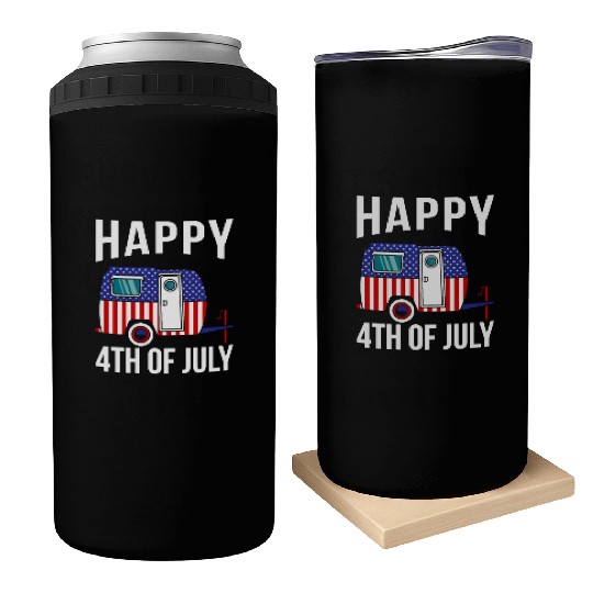 Happy 4th Of July Can Coolers