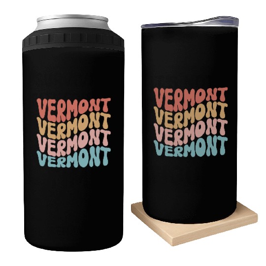 Retro Vermont Use State Can Coolers