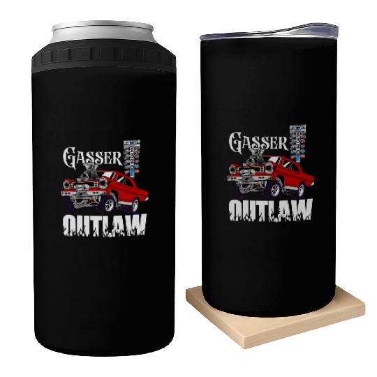 Gasser Outlaw Class Vintage Drag Racing Race Car Can Coolers