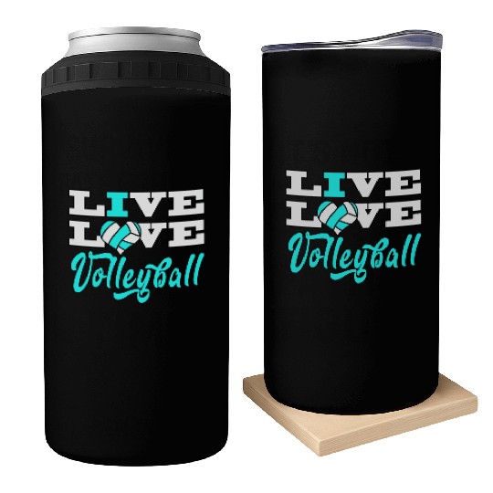 Volleyball Live Love Light Blue For Girlsns Can Coolers