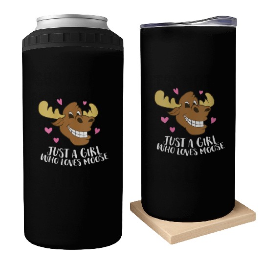 Funny Just A Teacher Who Loves Moose Can Coolers