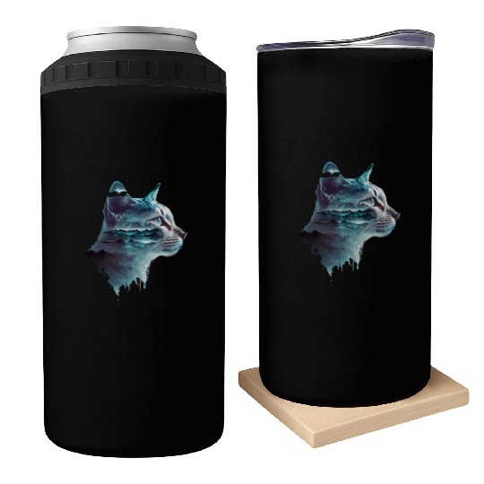 Cat Art Design Cute Cat Mom Meow Paws I Love Cats Can Coolers
