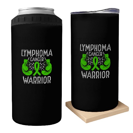 Lymphoma Cancer Warrior Awareness Ribbon Gloves Can Coolers