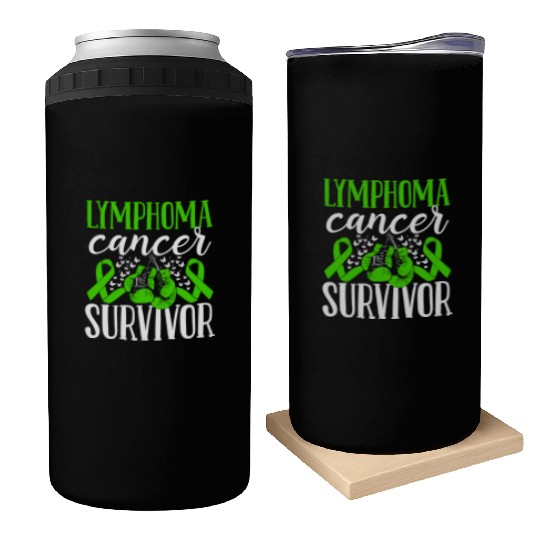Lymphoma Cancer Awareness Ribbon Gloves Survivor Can Coolers