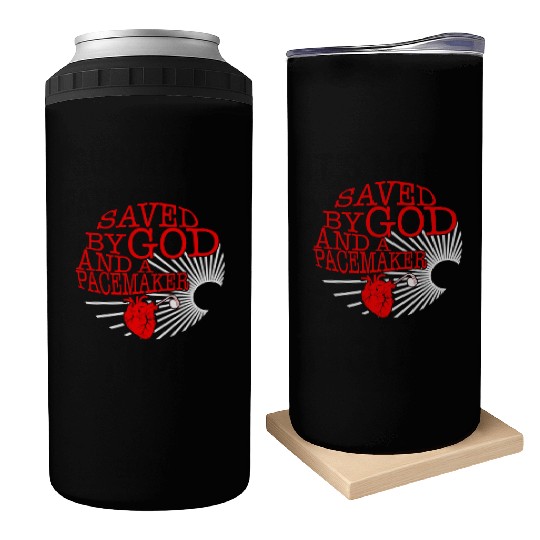 Saved By God And A Pacemaker Can Coolers, CHD Awareness