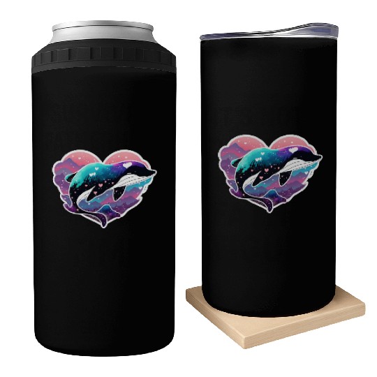 Orca Is My Valentine, Love Hearts Orca Valentines Can Coolers