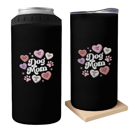 Dog Mom Valentines Day Candy Hearts Galentines Can Coolers