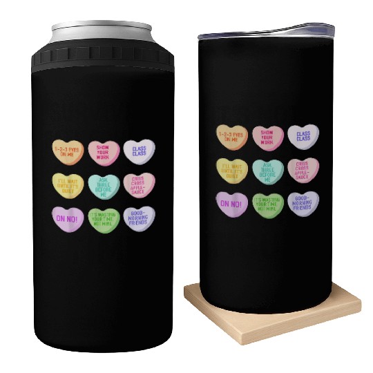 Teacher Valentines Day Conversation Heart School Can Coolers