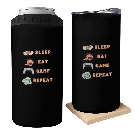 sleep eat game repeat PlayStation Can Coolers