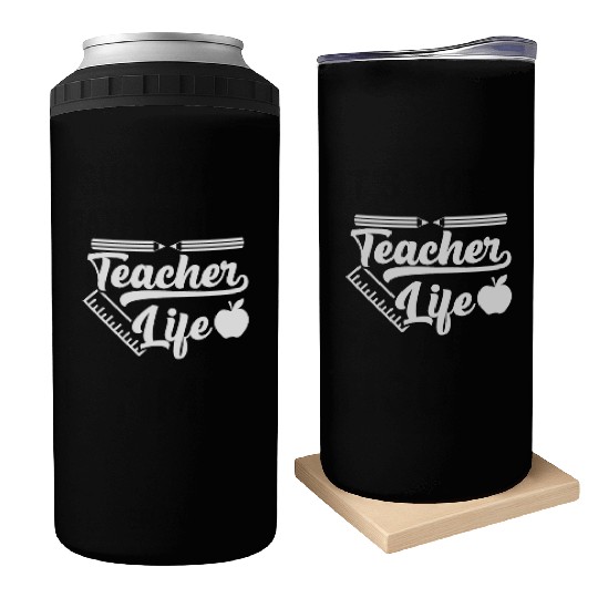 Teacher Life Cute Teacher's Day First Day Of Schoo Can Coolers