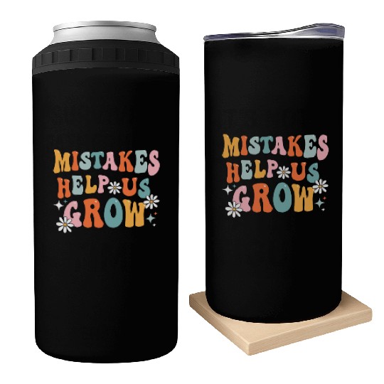 Groovy Growth Mindset Positive Retro Teacher Back Can Coolers