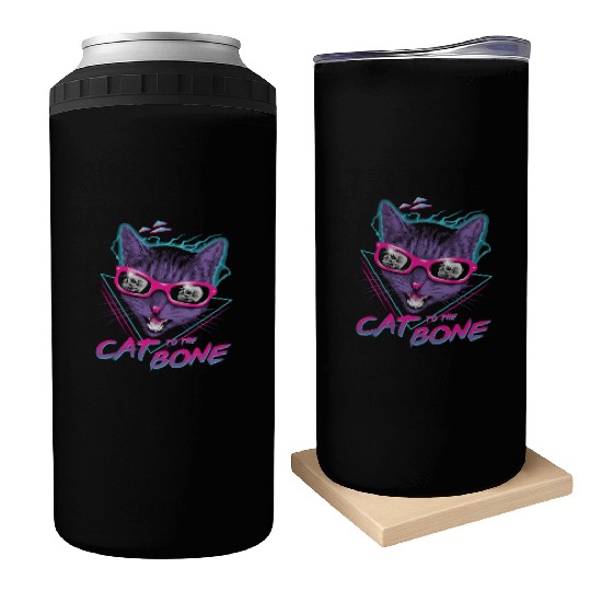 Vaporwave Cat Streetwear Can Coolers