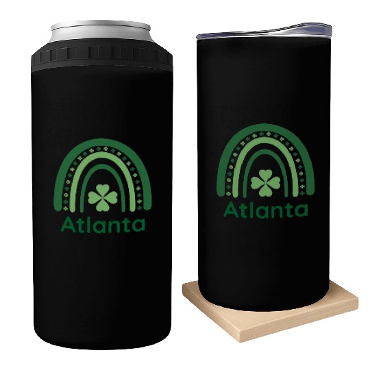 Atlanta Clover Charm Boho Rainbow Can Coolers