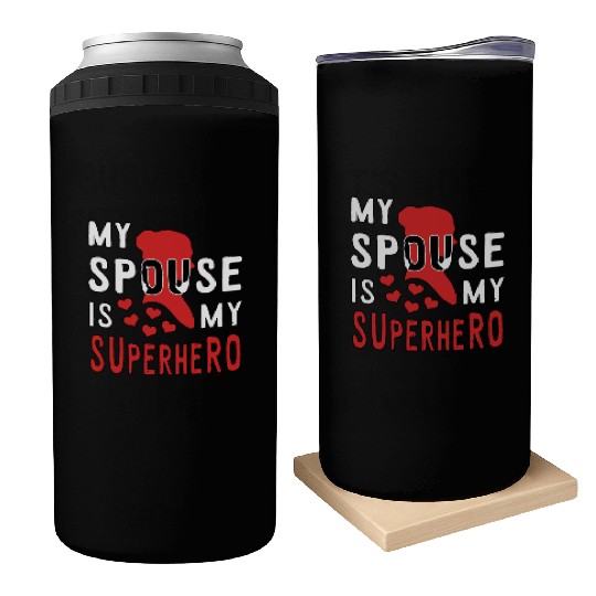 My Spouse Is My Superhero Valentine's Day Married Can Coolers