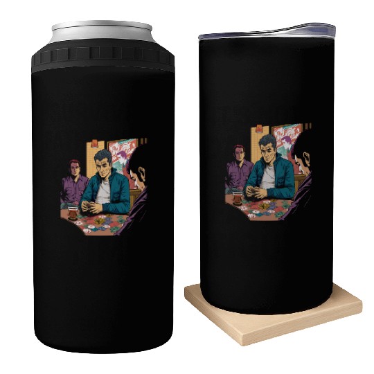 Cool Poker Fans Retro Comic Style Poker Player Can Coolers