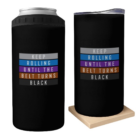 Keep Rolling Jiu Jitsu idea for BJJ, Jujitsu Gift Can Coolers