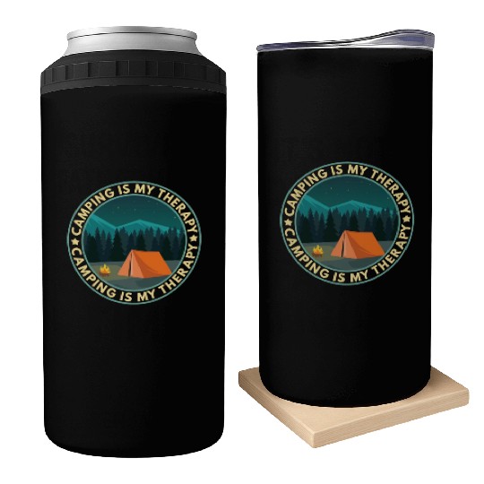 Camping is my therapy Can Coolers