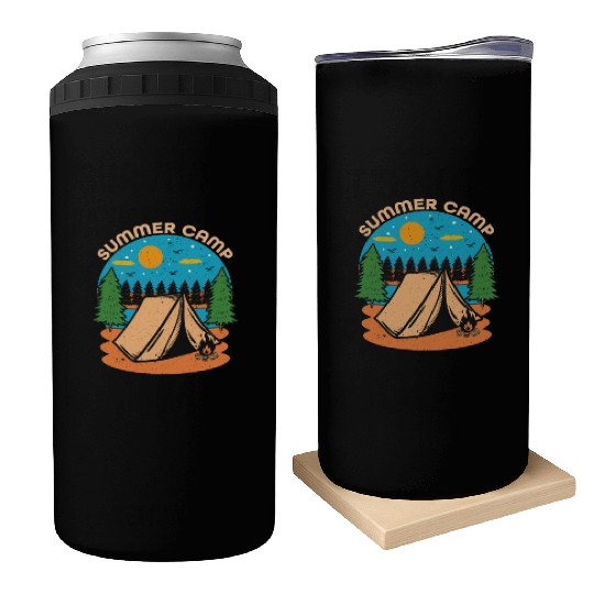 Happy Summer Camp Camping Lover FunnyT-Can Coolers