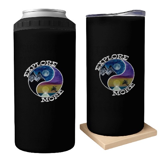 Explore more mountains & oceans wanderlust guided Can Coolers