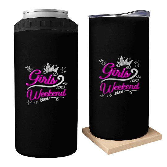 Girls Weekend Vacation Girls Trip Spring Break Can Coolers