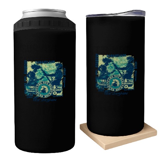 Punk Rock Skull Guitar Concert Can Coolers