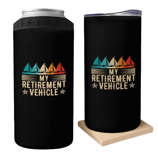 Retirement Vehicle Sailor Sailboat Can Coolers