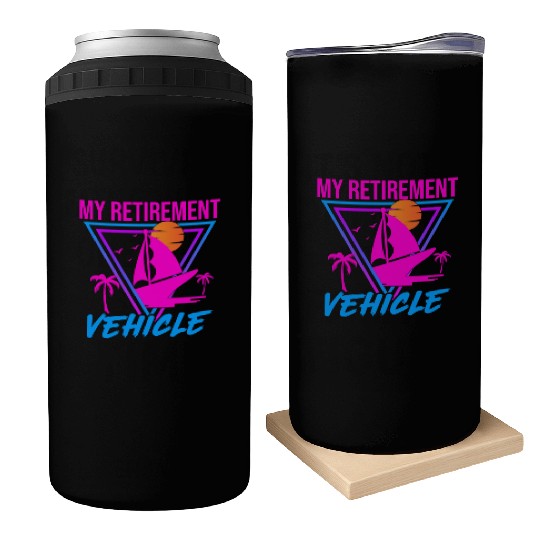 Retirement Vehicle Sailor Sailboat Can Coolers