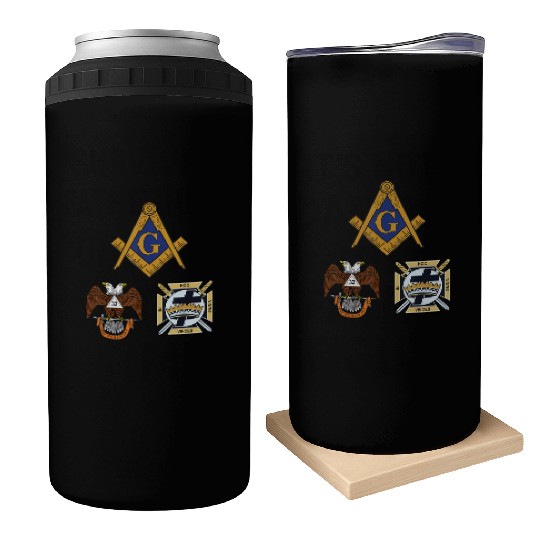 Mason Scottish Rite Knights Templar Can Coolers