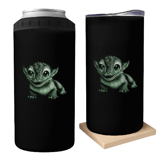baby dragon green Can Coolers