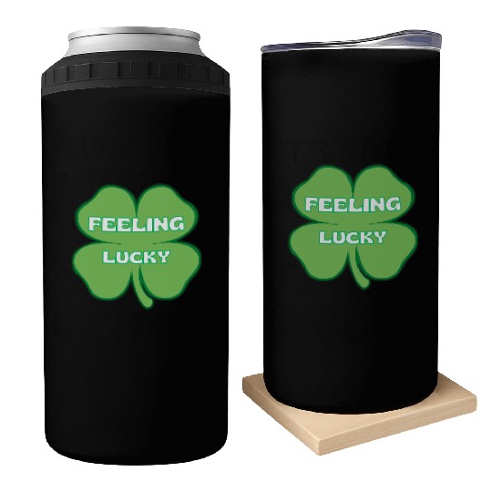 FEELING lucky funny St. patty's day Can Coolers