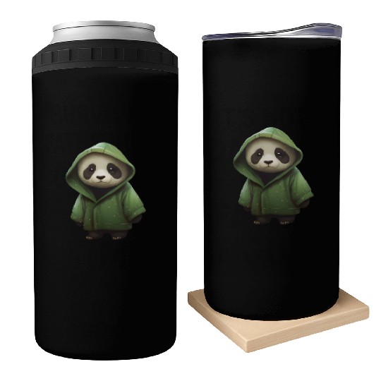 The panda in the green Can Coolers