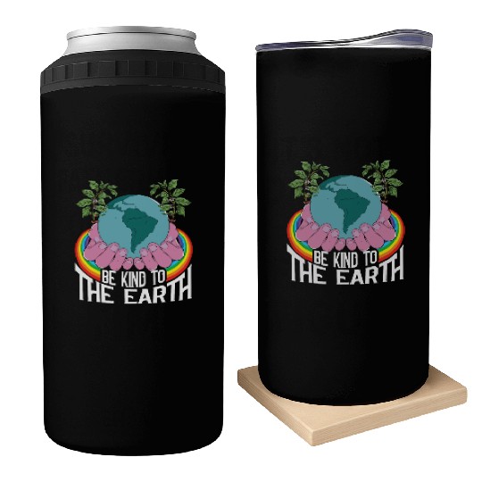 Be Kind To The Earth Rainbow Natural Environment Can Coolers