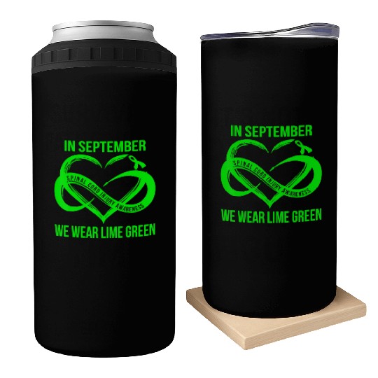 In September We Wear Lime Green Spinal Cord Injury Can Coolers